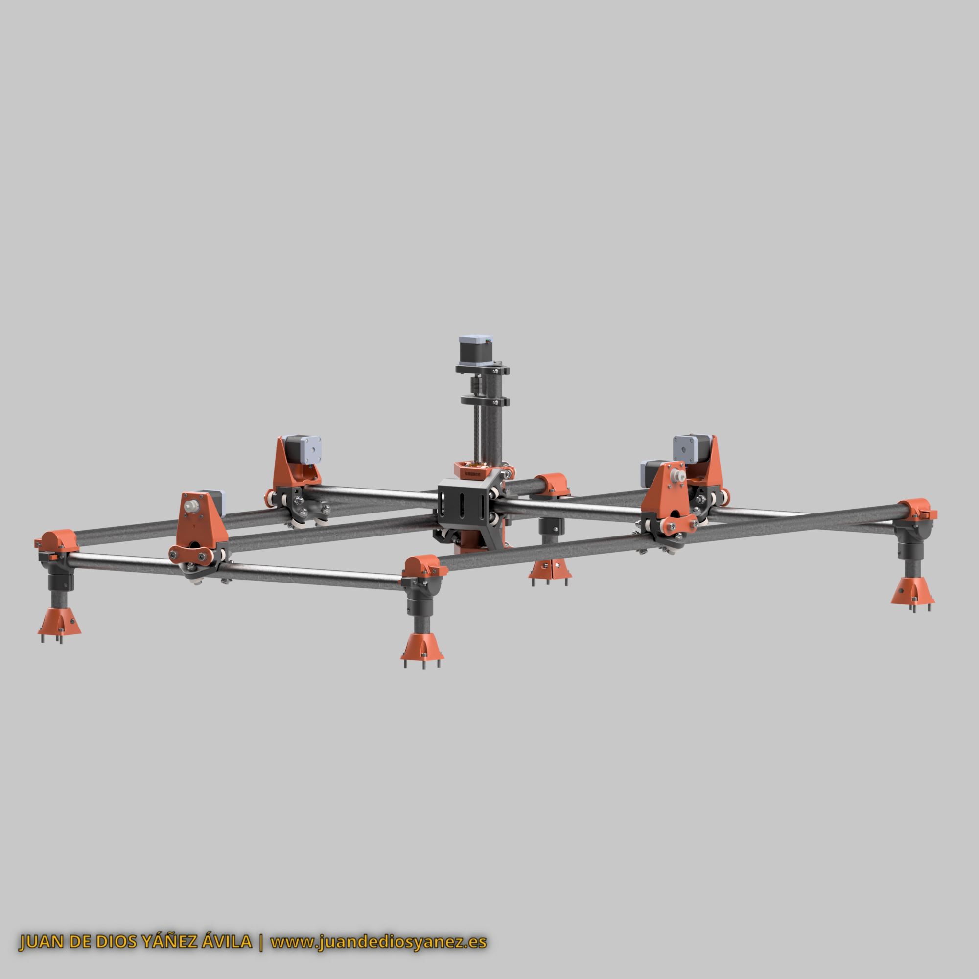 Componentes de la máquina CNC en desarrollo